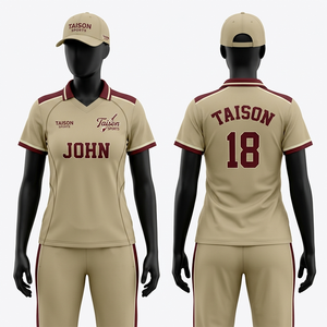 ชุดเสื้อและกางเกงคริกเก็ตหญิง ผ้าโพลีเอสเตอร์อินเตอร์ล็อค 185 GSM สีเขียวทอง ลายแผง ดีไซน์พิมพ์ลายโลโก้แบบ Sublimation - Product Image 6