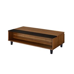 Avala Lift Top Coffee <b>Table</b> with <b>Walnut</b> and Black Finish - Product Image 5