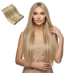 ผมแท้แบบ Remy Weft สีบลอนด์ธรรมชาติ 100% เนื้อผมตรงแบบธรรมชาติ  แบบลอนธรรมชาติ - Product Image 6
