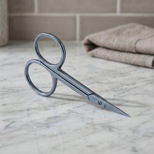 Ciseaux à cuticules professionnels en acier inoxydable de 3,5 pouces, lames courbées aiguisées, pour droitiers, manche en acier pour la manucure des adultes - Product Image 5