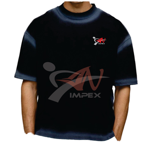 300 Grams <b>Men's</b> Camiseta Fashion Basic Black Loose Crew Neck Tee Soft Jersey Fabric Short Sleeve <b>Shirt</b> for Work and Leisure - Product Image 2