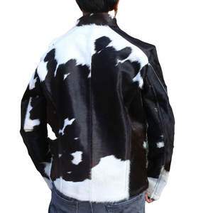 Veste en cuir de vachette véritable de qualité supérieure pour homme, manteau classique en cuir de vachette, veste d'hiver en cuir véritable à imprimé animal pour homme - Product Image 2