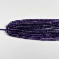 5mm 6mm naturel africain améthyste lisse Heishi pneu perles brin AAA qualité fabriqué à la main perles de pierres précieuses pour les bijoux de mode