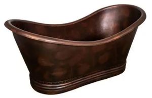 Bañera Ovalada Moderna Independiente de Porcelana Esmaltada Negra, Duradera, para Adultos, Sin Tapa - Product Image 3