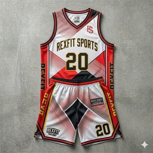 Maillot et short de football personnalisés REXFIT SPORTS pour hommes, vêtements de sport actifs, maillot sans manches pour hommes, vêtements de sport pour l'entraînement - Product Image 5