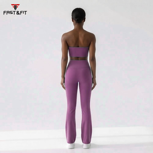 Conjuntos Deportivos para Mujer, Diseño Personalizado, Ropa de Yoga sin Costuras, con Patrón Sólido, para Deportes y Entrenamiento, Muy Populares - Product Image 2