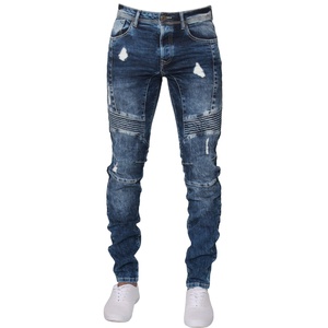 New Arrivals <b>Men's</b> Flare Jeans <b>Stretch</b> High Waist Snow Wash Eco-Friendly Casual Blue Denim High Street Style New Hgih Quality - Product Image 2