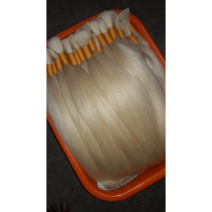 Extensions de cheveux humains de qualité supérieure, couleur blonde clair, en vrac, 10 à 34 pouces, origine Inde, pour des tenues élégantes - Product Image 4