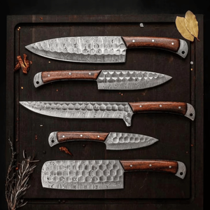 Handmade 67-Layer Damascus Steel Chef <b>Knife</b> <b>Set</b> Forged Ambidextrous Wooden Handle Leather Sheath Kitchen <b>Knife</b> Wholesale Bulk - Product Image 1