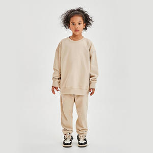 High Quality Kids <b>Plain</b> Pullover <b>Sweatshirt</b> Custom Logo Clothes Family Matching Crewneck <b>Sweatshirts</b> - Product Image 2