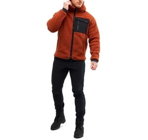 Chaqueta con Capucha de Forro Polar Sherpa para Hombre, Chaqueta Casual de Invierno con Cierre Completo, Bolsillo en el Pecho en Contraste, Logotipo Personalizado al por Mayor - Product Image 1