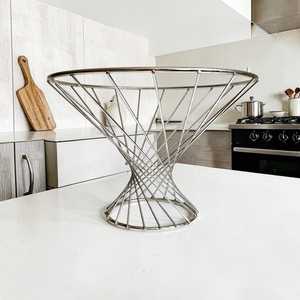 Casual Fruit <b>Basket</b> Creative Counter top Gold <b>Table</b> Organizer Vegetable Mesh Bowl Kitchen Storage Metal Wire Fruit <b>Basket</b> - Product Image 1