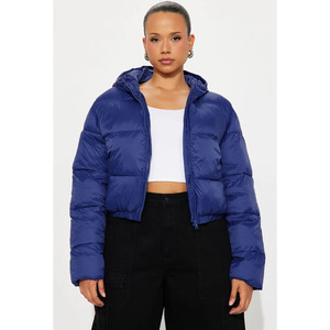 Custom Women's Lightweight Breathable Outdoor Puffer Jacket Cropped Quilted <b>Bubble</b> <b>Coat</b> with Zipper Closure Puffy Winter - Product Image 5