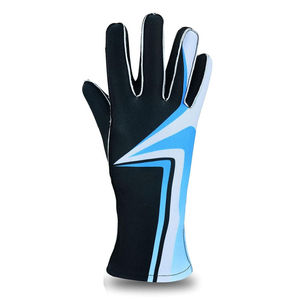 Gants de karting en cuir synthétique polyester à doigts complets, respirants, avec impression par sublimation, design antidérapant, fermeture auto-agrippante haute performance - Product Image 1