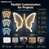 Lumière LED dynamique à motif papillon étanche IP65 avec ailes battantes pour la décoration de Noël, de jardins, de paysages, de parcs et de spectacles