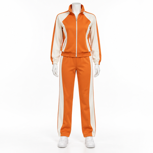 Embroidery Hot <b>Sale</b> Print Fit 2pcs Quick Dry Tracksuit Sets Hot Selling Women's Long Sleeve Fleece <b>Track</b> <b>Suit</b> Set Custom Logo - Product Image 6