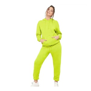 Trendy half <b>zip</b> tracksuit for women featuring a stylish cropped fit and high waist joggers made from soft cotton blend fabric - Product Image 4