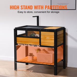 Terrario in Legno per Tartarughe con Supporto per Illuminazione, Recinto per Rettili da Interno ed Esterno per Piccoli Animali, Giocattoli e Strutture da Esterno - Product Image 5