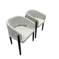 Chaises de salle à manger en métal nordique écologiques en velours capitonné de haute qualité pour balcon, hôtel, restaurant - Design moderne minimaliste rétro