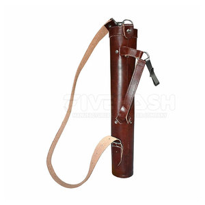 Sacoche de tir à l'arc en cuir haut de gamme pour l'extérieur, fabriquée à la main, en matériau robuste, avec sangle réglable, confortable, équipement de chasse et d'entraînement - Product Image 5