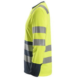T-shirts de sécurité légers OEM à manches longues haute visibilité, vêtements de travail réfléchissants, t-shirts de chantier - Product Image 6