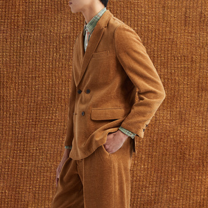 Nouveau manteau court en laine pour homme, doublure épaisse, double boutonnage, revers cranté, coupe classique, marron, vêtement d'extérieur d'hiver - Product Image 5