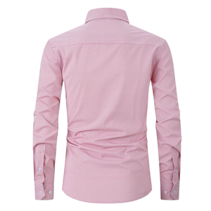 เสื้อเชิ้ตผู้ชายคอปกพับได้ ไซส์ใหญ่ สไตล์คลาสสิกและทันสมัย ผ้าฝ้าย ทรงเข้ารูป สวมใส่สบาย เหมาะสำหรับงานทางการ จากบังกลาเทศ - Product Image 4