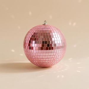 Pink <b>Disco</b> Ball with Real Glass Mirror Tiles Hand Tiled Mirror Sphere Retro Home <b>Decor</b> Aesthetic Room Accent Funky Party - Product Image 2