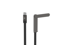 Câble de charge rapide Type C 240W avec support de téléphone pliable, cordon de chargeur Type C tressé en nylon pour iPhone Samsung Xiaomi