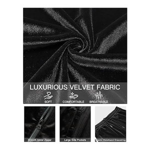 ชุดวอร์มกำมะหยี่ผู้ชายแบบสองชิ้น เสื้อแจ็คเก็ตแขนสั้นแบบซิปเต็มตัวและกางเกงขาสั้น ชุดลำลองใส่สบายสำหรับฤดูร้อน - Product Image 2