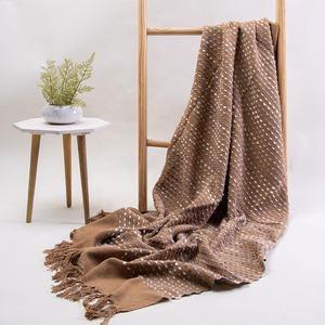 Manta Acogedora de Algodón y Seda Tejida a Mano, Suave, Cálida y Ecológica, Transpirable, Decoración para el Hogar, para Cama, Sofá o Regalo - Product Image 3