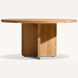Furniture Outdoor Teak <b>Round</b> Dining <b>Table</b>-Modern Design-Durable-Villa & Hotel Use-Natural Finish - Product Image 1
