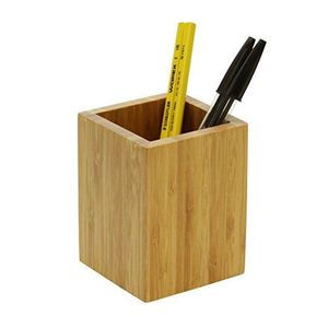 Wooden Pen Holder Square Shape Natural Finish Office <b>Desk</b> Organizer Durable Build By Handmade Collection - Product Image 3