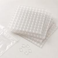 Tampons de protection adhésifs transparents en PVC à grille plate pour tiroirs et meubles 15x4mm
