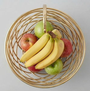 Panier à fruits en fil métallique doré, style le plus récent, pour la table de cuisine, panier décoratif pour légumes - Product Image 3