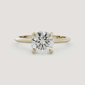 แหวนหมั้นเพชรทรงกลม 1.5 กะรัต เพชรเพาะเลี้ยงในห้องปฏิบัติการ ทองคำแท้ 14K แบบโซลิแทร์ 4 กรงเล็บ สำหรับขอแต่งงาน แหวนแต่งงาน ขายส่ง - Product Image 1