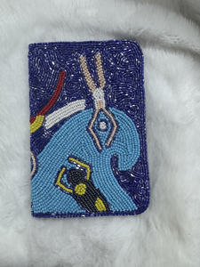 Funda para Pasaporte con Cuentas Hecha a Mano Estilo Bohemio de la India, Tarjetero Personalizado de PU, Cartera de Viaje, Guru Kirpa Export House - Product Image 5