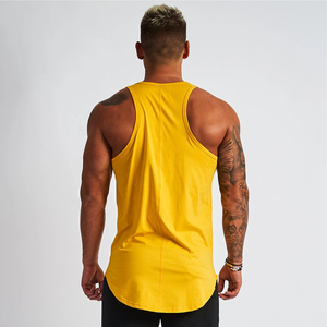 Custom 100%cotton Sleeveless Tshirt Gym Sporty Fitness Bodybuilding Tank <b>Men</b> Print Workout Blank Vest Breathable Tank Top - Product Image 4