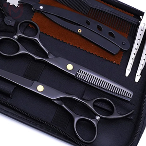 Professional Hairdressing Scissors <b>Set</b> With Thinning Shears And Combs Stainless Steel Tools For <b>Barbers</b> And Stylists - Product Image 3