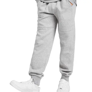 Custom Drawstring Stitching Cotton <b>Jogger</b> Pants French Terry <b>Stacked</b> Flare Sweat Pants Men Straight Wide Leg Baggy Sweatpants - Product Image 1