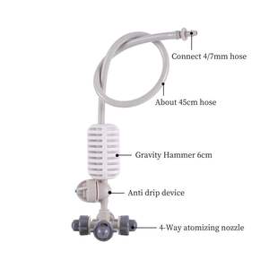 หัวฉีดพ่นหมอกเหนือศีรษะสำหรับฟาร์มไก่  หัวฉีดพ่นหมอกพลาสติกสำหรับเรือนกระจก  อุปกรณ์พ่นน้ำเพิ่มความชื้น  ช่วยลดความเครียดจากความร้อน - Product Image 6