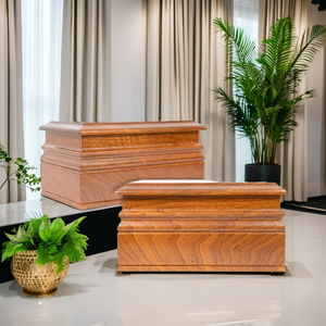 DSP Fabricación de lujo de madera Zion Urna DSU101 Ataúd Funeral Ataúdes con manijas Kingwood Suministros funerarios de calidad - Product Image 1
