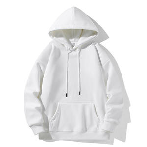 Sweat-shirt à capuche pour homme grande taille, hiver, molleton épais, coton, avec cordon de serrage, coupe oversize, personnalisable avec logo, 100% coton - Product Image 2