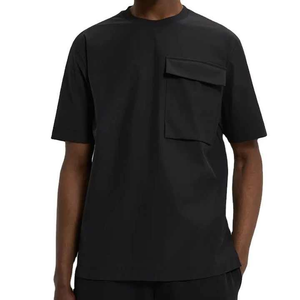 Camiseta de Hombre a la Moda, de Algodón, Estilo Casual Urbano, Holgada, de Manga Corta, para Verano, Fabricante y Proveedor OEM - Product Image 1