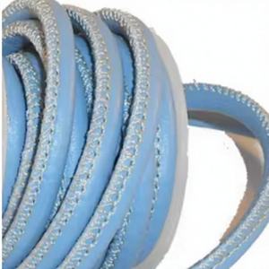 Cordón de cuero de oveja Nappa a precio de fábrica, Correa impermeable cosida de Cruz de 2,5mm y 12mm para collares, bolsos, zapatos, otro acabado encerado - Product Image 1