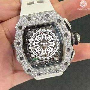 Charm Jewels Luxury Men's Rectangle <b>Case</b> 42mm Analog Mechanical Tourbillon Sapphire Crystal Butterfly Clasp - Product Image 4