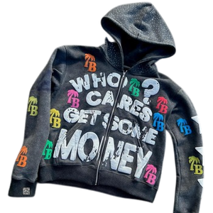 Sweat-shirts doublés en polaire avec impression en relief, conçus pour la chaleur et le confort, en coton de haute qualité et avec un motif en relief accrocheur. - Product Image 2