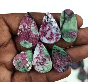 Rubí Zoisita Natural de Primera Calidad, Cabujón de Corte Ovalado, Forma Mixta, Suelto, Certificado por Terceros para Fabricación de Joyas, Precio de Fábrica, Druzy - Product Image 3