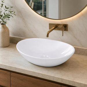 Évier de salle de bain de luxe en nacre écologique de 26 cm avec surface lisse et brillante pour salles de bain résidentielles et hôtelières par AALIYAN IMPEX - Product Image 6