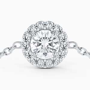 กำไลเพชรประดับเพชรเม็ดใหญ่ตรงกลาง รับผลิตแบบ OEM/ODM ทองคำ 14K/18K/22K หรูหรา ทรงกลมเจียระไนแบบบริลเลียนท์ สำหรับผู้หญิง - Product Image 1